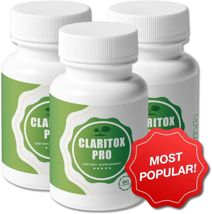 3 bottle pack of claritox pro supplement